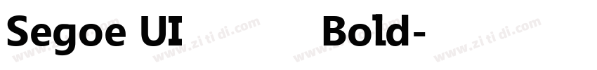 Segoe UI兰亭黑 Bold字体转换